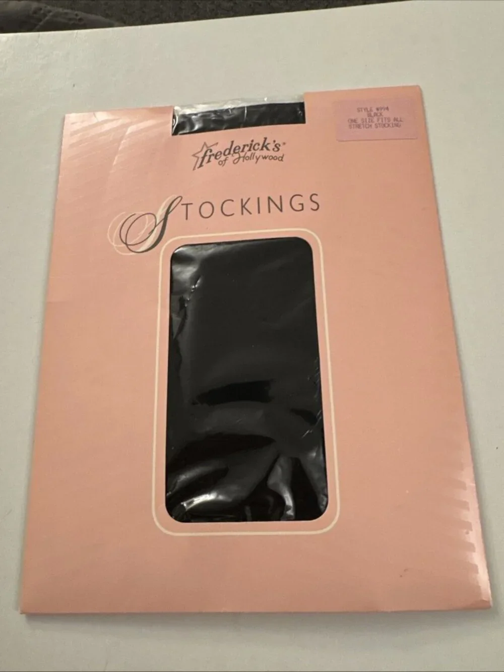 Vintage Frederick's Of Hollywood Black Stretch  Stockings BB13